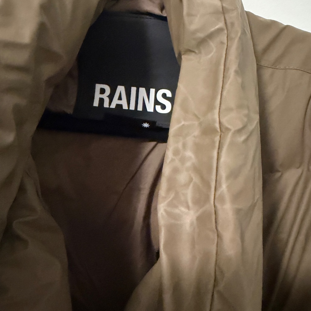 Rains Long Puffer Coat in Brown - Picture 16 of 16